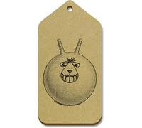 Azeeda 10 x Large 'Funky Space Hopper' Wooden Gift Tags (TG00157815)