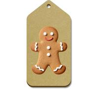 Azeeda 10 x Large 'Gingerbread Man' Wooden Gift Tags (TG00157253)