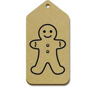 Azeeda 10 x Large 'Gingerbread Man' Wooden Gift Tags (TG00157255)