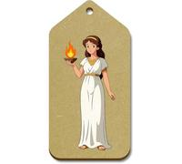 Azeeda 10 x Large 'Greek Goddess Hestia' Wooden Gift Tags (TG00155935)
