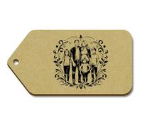 Azeeda 10 x Large 'Happy Family Group' Wooden Gift Tags (TG00156558)