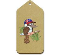Azeeda 10 x Large 'Kookaburra in a Gum Tree' Wooden Gift Tags (TG00157187)
