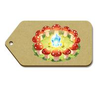 Azeeda 10 x Large 'Magical Mushroom Ring' Wooden Gift Tags (TG00159597)