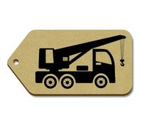 Azeeda 10 x Large 'Mobile Crane Truck Silhouette' Wooden Gift Tags (TG00156568)