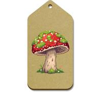 Azeeda 10 x Large 'Mossy Mushroom' Wooden Gift Tags (TG00159599)
