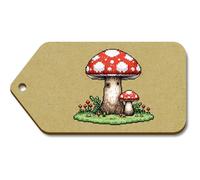 Azeeda 10 x Large 'Mushroom House' Wooden Gift Tags (TG00157937)