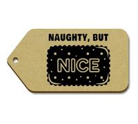 Azeeda 10 x Large 'Naughty But Nice' Wooden Gift Tags (TG00157091)