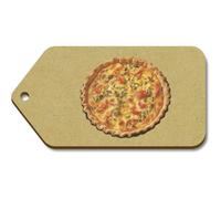 Azeeda 10 x Large 'Quiche Top View' Wooden Gift Tags (TG00157129)