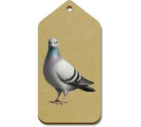 Azeeda 10 x Large 'Racing Pigeon' Wooden Gift Tags (TG00144890)