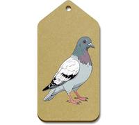 Azeeda 10 x Large 'Racing Pigeon' Wooden Gift Tags (TG00152457)