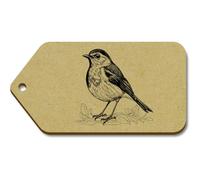 Azeeda 10 x Large 'Robin Red Breast Nesting' Wooden Gift Tags (TG00153738)