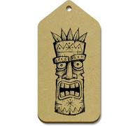 Azeeda 10 x Large 'Sketchy Tiki God ' Wooden Gift Tags (TG00162002)