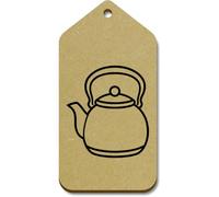 Azeeda 10 x Large 'Tea Kettle' Wooden Gift Tags (TG00154480)