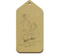Azeeda 10 x Large 'Teacup Ghost Artie The Painter' Wooden Gift Tags (TG00154334)