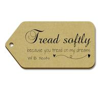 Azeeda 10 x Large 'Tread Softly Because You Tread On My Dreams' Wooden Gift Tags (TG00158167)