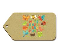Azeeda 10 x Large 'We're Going On a Bug Hunt' Wooden Gift Tags (TG00151529)