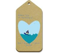 Azeeda 10 x Large 'When Life is Stressful' Wooden Gift Tags (TG00158667)
