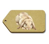 Azeeda 10 x 'Lop Eared Rabbit' 66mm x 34mm Gift Tags (TG00154289)