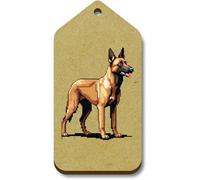 Azeeda 10 x 'Pixel Style Belgian Malinois Dog' 66mm x 34mm Gift Tags (TG00153256)