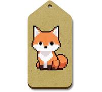Azeeda 10 x 'Pixel Style Red Fox' 66mm x 34mm Gift Tags (TG00153477)