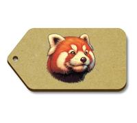 Azeeda 10 x 'Red Panda Portrait' 66mm x 34mm Gift Tags (TG00151810)