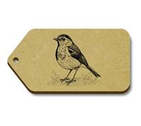 Azeeda 10 x 'Robin Red Breast Nesting' 66mm x 34mm Gift Tags (TG00153737)