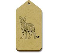 Azeeda 10 x 'Savannah Cat' 66mm x 34mm Gift Tags (TG00154102)