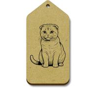Azeeda 10 x 'Scottish Fold Cat' 66mm x 34mm Gift Tags (TG00154137)