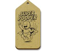 Azeeda 10 x 'Super Pooper' 66mm x 34mm Gift Tags (TG00147593)
