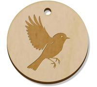Azeeda 11 x 34mm 'Bird in Flight Silhouette' Wooden Pendants/Charms (PN00076500)
