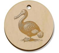 Azeeda 11 x 34mm 'Dodo Bird' Wooden Pendants/Charms (PN00072130)