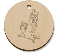 Azeeda 11 x 34mm 'Eagle Flying' Wooden Pendants/Charms (PN00077146)