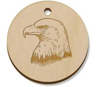 Azeeda 11 x 34mm 'Eagle Side View Portrait' Wooden Pendants/Charms (PN00076427)