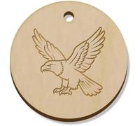 Azeeda 11 x 34mm 'Flying Eagle' Wooden Pendants/Charms (PN00077335)