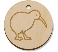 Azeeda 11 x 34mm 'Kiwi Bird' Wooden Pendants/Charms (PN00078662)