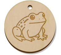 Azeeda 11 x 34mm 'Simple Frog Outline' Wooden Pendants/Charms (PN00077373)