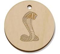 Azeeda 11 x 34mm 'Threatening Cobra' Wooden Pendants/Charms (PN00077104)
