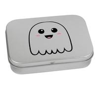 Azeeda 110mm 'Cute Little Ghost' Metal Hinged Tin/Storage Box (TT00244819)
