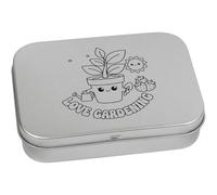 Azeeda 110mm 'Love Gardening' Metal Hinged Tin/Storage Box (TT00305038)