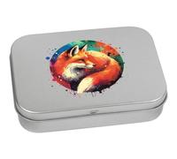 Azeeda 110mm 'Red Fox' Metal Hinged Tin/Storage Box (TT00244174)