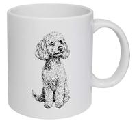 Azeeda 11oz (320ml) 'Miniature Poodle Sitting' Ceramic Mug/Cup (MG00084081)