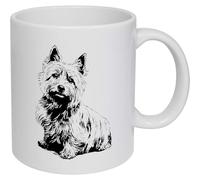 Azeeda 11oz (320ml) 'Norwich Terrier Portrait' Ceramic Mug/Cup (MG00095335)