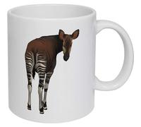 Azeeda 11oz (320ml) 'Okapi Looking Back' Ceramic Mug/Cup (MG00074652)