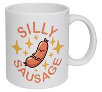 Azeeda 11oz (320ml) 'Silly Sausage' Ceramic Mug/Cup (MG00094892)