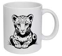 Azeeda 11oz (320ml) 'Snow Leopard' Ceramic Mug/Cup (MG00081415)