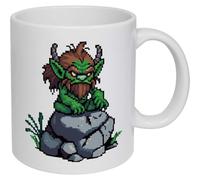 Azeeda 11oz (320ml) 'Troll on Rock' Ceramic Mug/Cup (MG00105184)