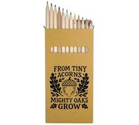Azeeda 12 x 'From Tiny Acorns Mighty Oaks Grow' Long 178mm Coloured Pencils/Pencil Set (PE00083633)
