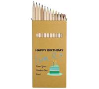 Azeeda 12 x 'Happy Birthday Son' Long 178mm Coloured Pencils/Pencil Set (PE00084159)