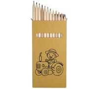 Azeeda 12 x 'Happy Farmer' Long 178mm Coloured Pencils/Pencil Set (PE00084071)