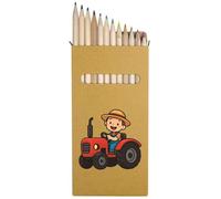 Azeeda 12 x 'Happy Farmer' Long 178mm Coloured Pencils/Pencil Set (PE00084073)